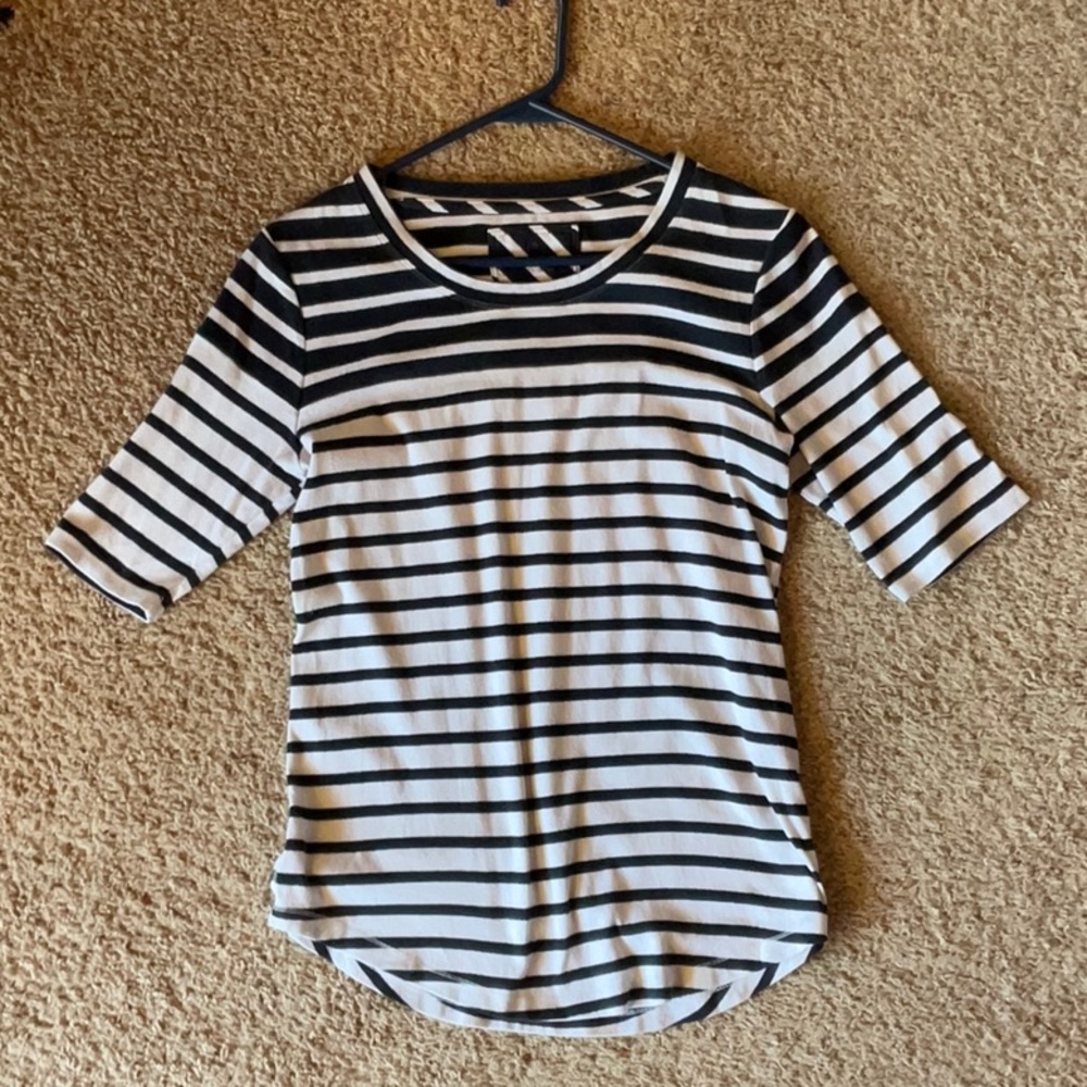 Striped Navy and White Women's Top